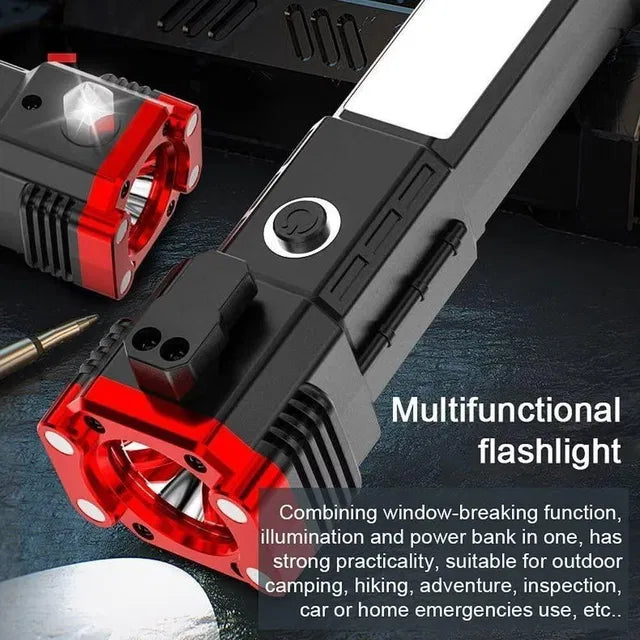 (8 in 1) - Portable Rechargeable Torch (LED Flashlight)